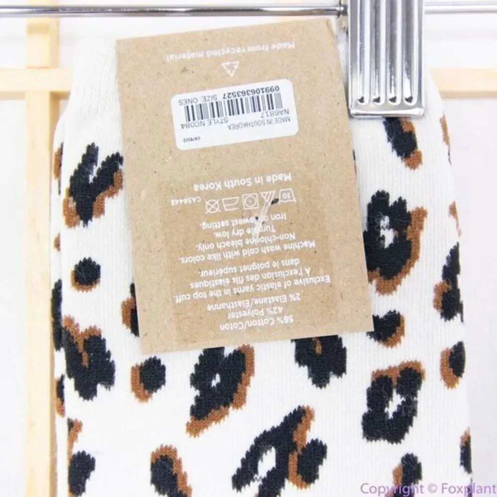 Two pairs:NEW Madewell Animal Trouser Socks,‎ color: antique cream